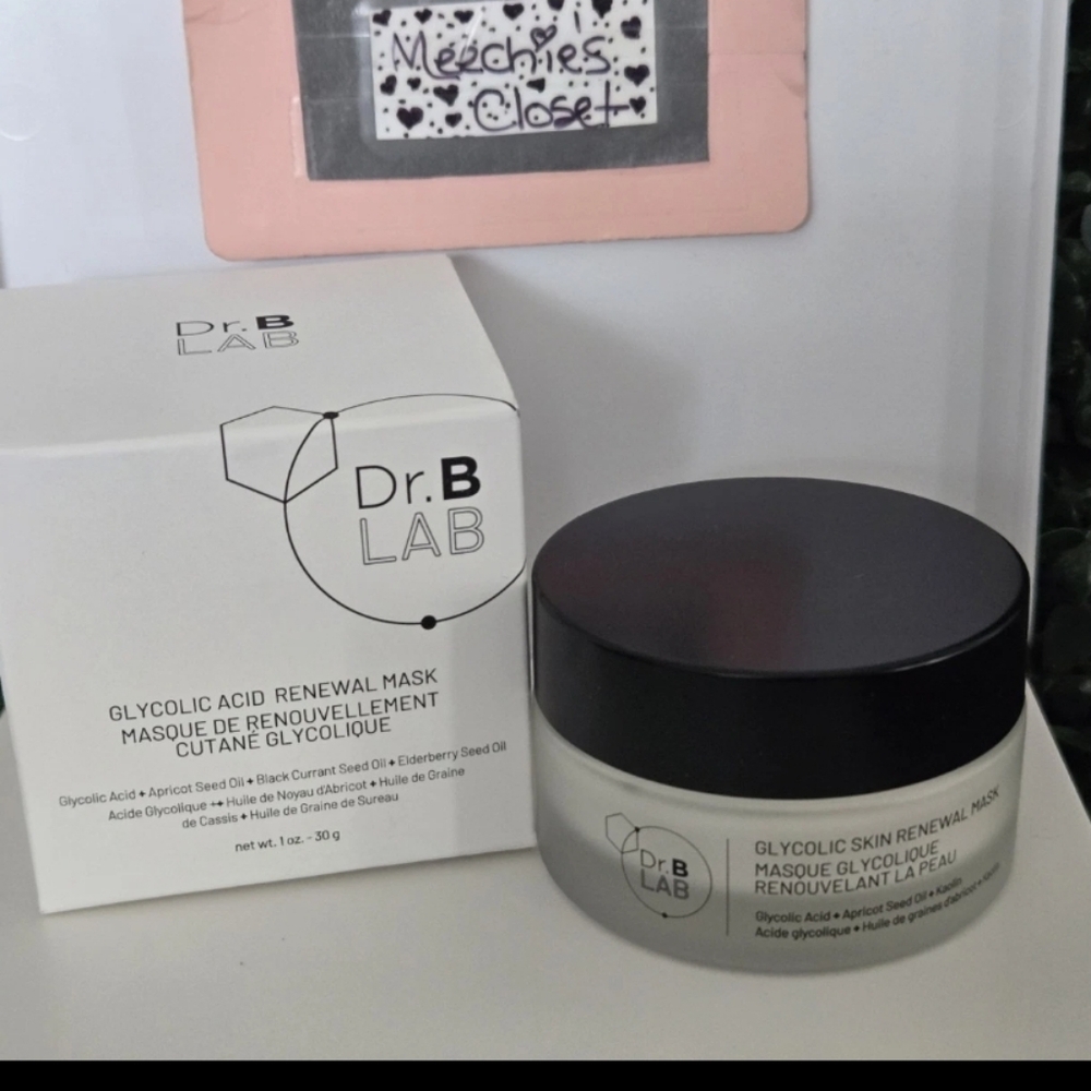Dr. B Lab~Glycolic Acid Renewal Mask~1oz / 30g~Full Size~NIB
